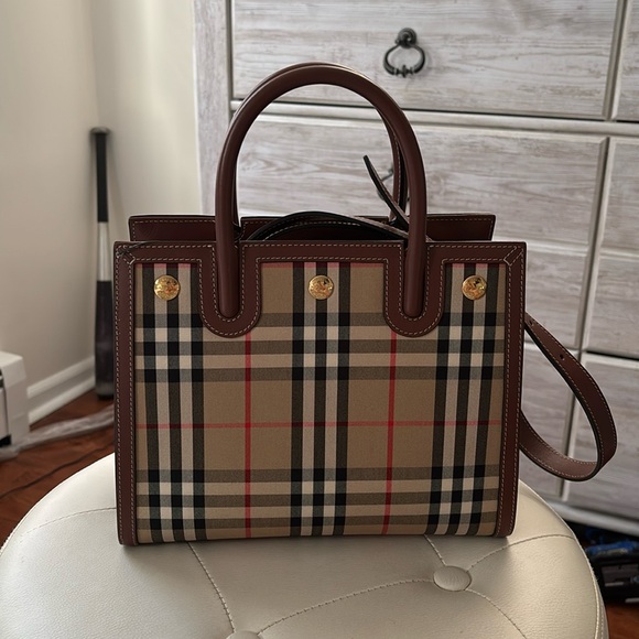 Burberry Mini Title Vintage Check DoubleHandle Bag - Picture 1 of 7